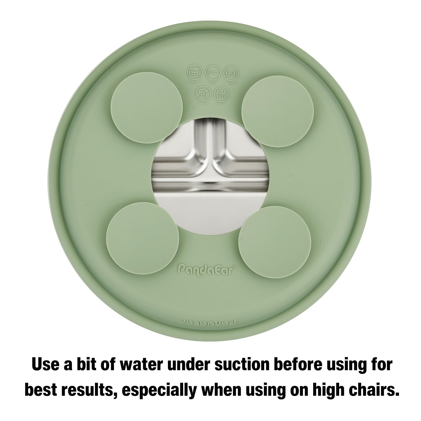 PandaEar 3 Pack Stainless Steel Baby Plates with Suction, Divided Toddler Plate for Baby Led Weaning Supplies, Non-Slip Suction Plates Baby Feeding Set, Dishwasher Safe (Blue/Green/Brown) 🍁 All In One Marketplace Canada