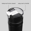Bubba 24 oz Dualsip Water Bottle with Straw & 2-Way Lid | Leakproof Metal Tumbler | Insulated Stainless Steel | Reusable | Lightweight | Dishwasher Safe | Lead & BPA-Free | Office Siren 🍁 All In One Marketplace Canada
