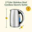 Cuisinart PerfecTemp 1.7L Cordless Electric Tea Kettle, 1500W Fast Heat-Up, 6 Preset Temperatures, 30-Min Keep Warm, Stay-Cool Nonslip Handle, Brushed Stainless Steel (CPK-17C) 🍁 All In One Marketplace Canada