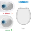 Soft Close Commercial Toilet Seat – 17 Round, Thickened White PP, Quiet Lid, Easy Install & Clean, Never Loosen, Restroom Grade, Fits Most Standard Toilets – Size: 17/19