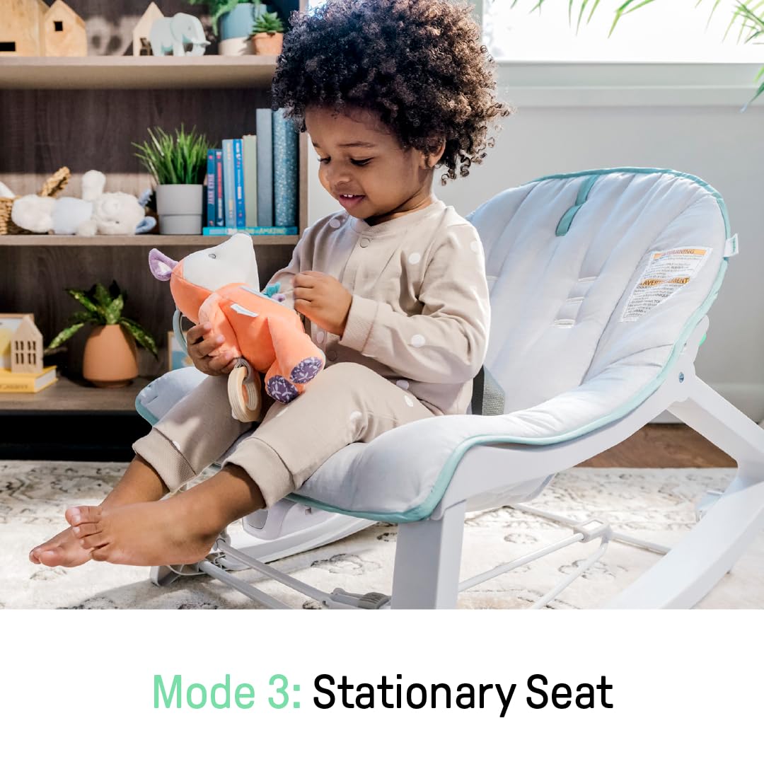 Ingenuity Keep Cozy 3-in-1 Grow with Me Vibrating Baby Bouncer, Seat & Infant to Toddler Rocker, Vibrations & Toy Bar, 0-30 Months Up to 40 lbs (Weaver) 🍁 All In One Marketplace Canada