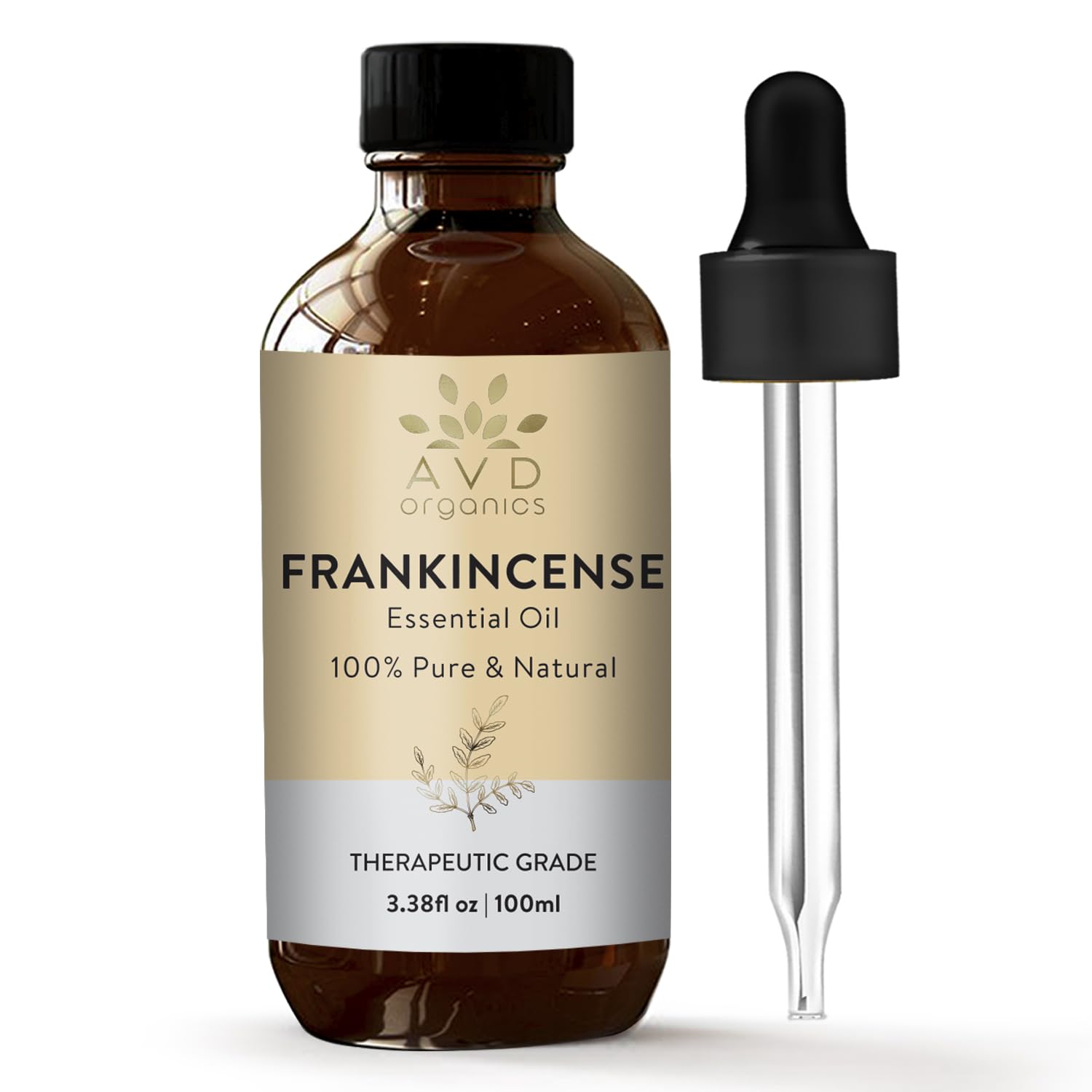 AVD Organics Frankincense Essential Oil 100ml | 100% Pure & Natural Frankincense Oil for Face, Hair | Woody & Earthy Aroma for Diffusers, Soaps & Candles | 3.38 fl. oz 🍁 All In One Marketplace Canada