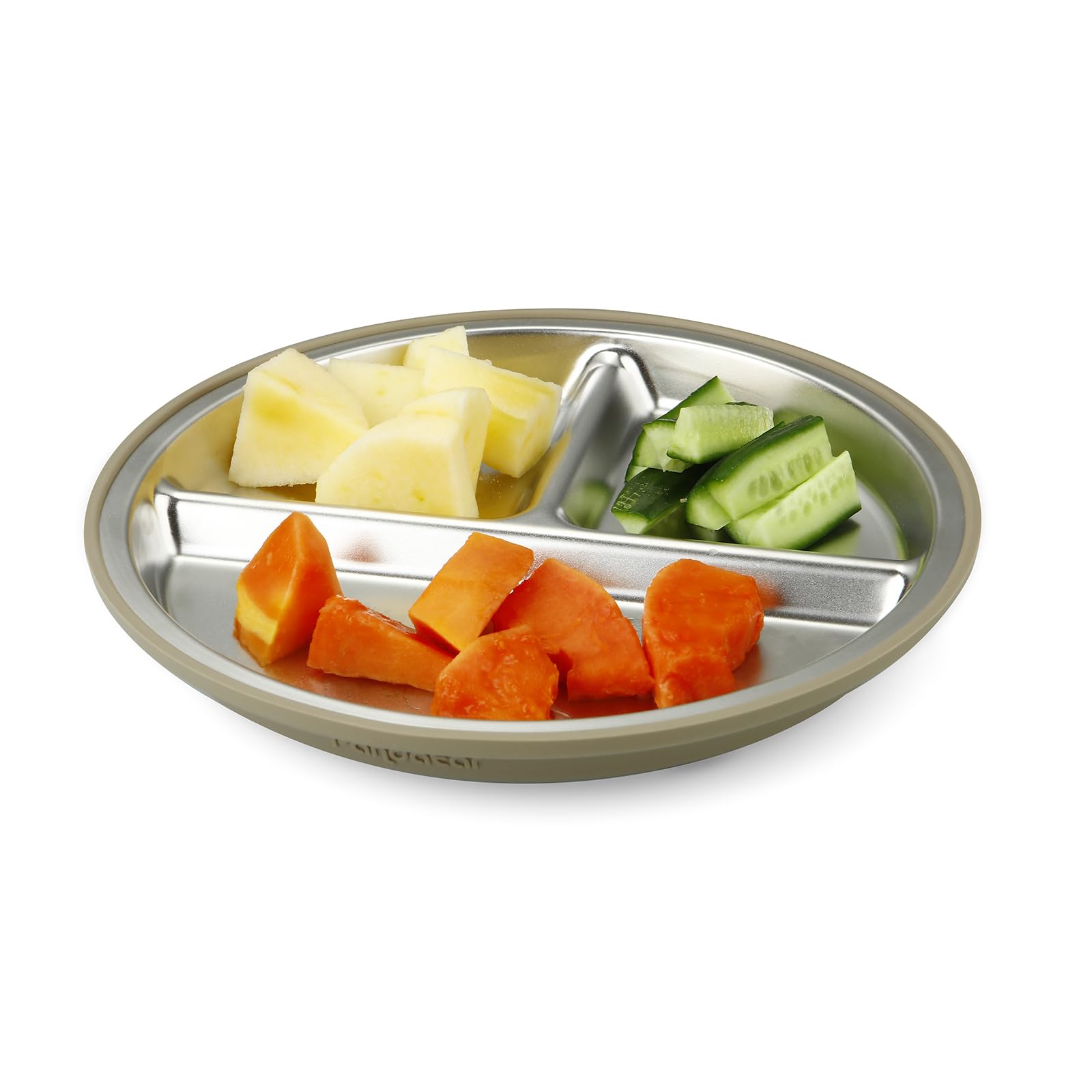 PandaEar 3 Pack Stainless Steel Baby Plates with Suction, Divided Toddler Plate for Baby Led Weaning Supplies, Non-Slip Suction Plates Baby Feeding Set, Dishwasher Safe (Blue/Green/Brown) 🍁 All In One Marketplace Canada