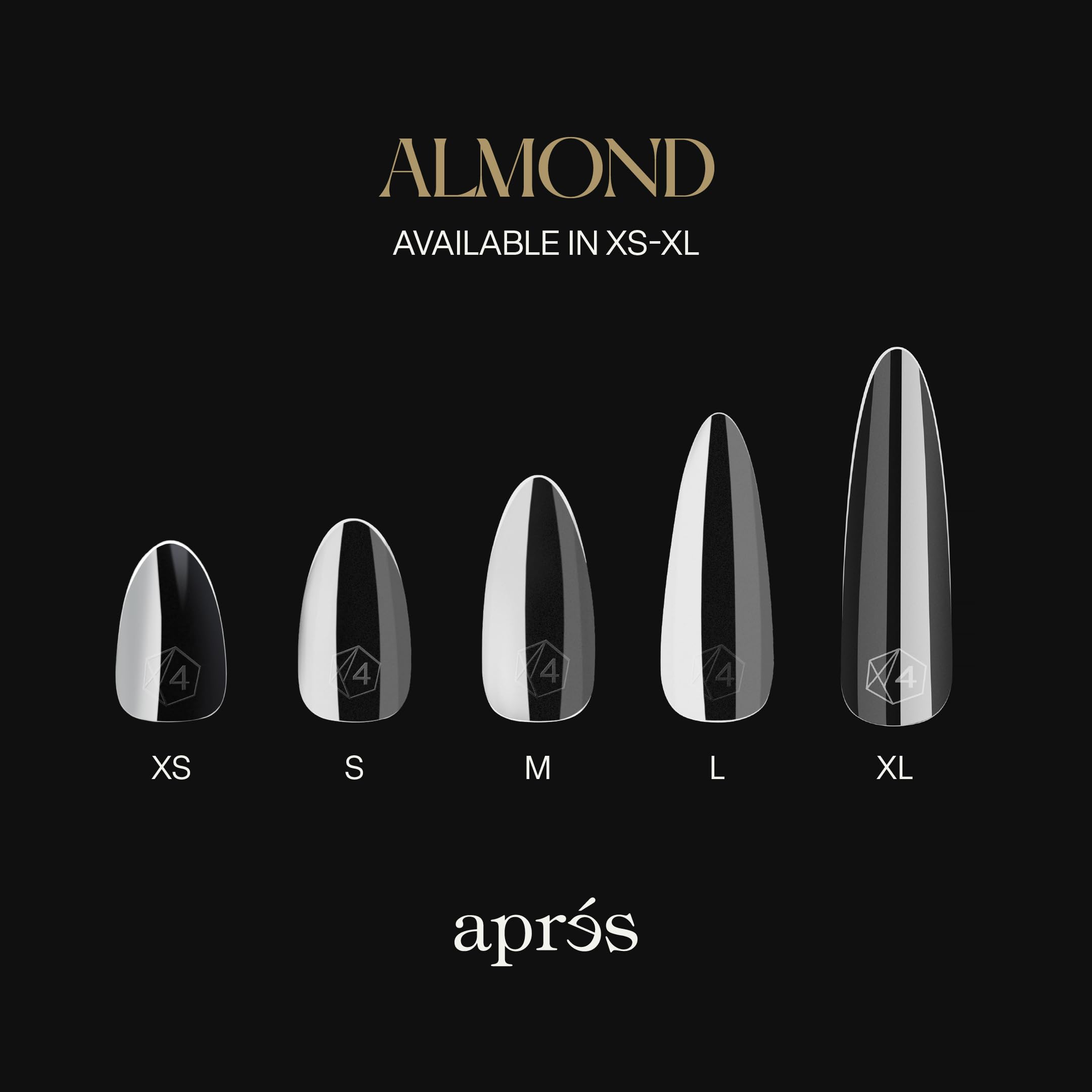 APRÉS Gel-X® Almond Box of Nail Tips | 280 Soft Gel Nail Tips, 14 Sizes 00-9 | Half-sizes Included (Natural Almond Short, 280 Count) 🍁 All In One Marketplace Canada