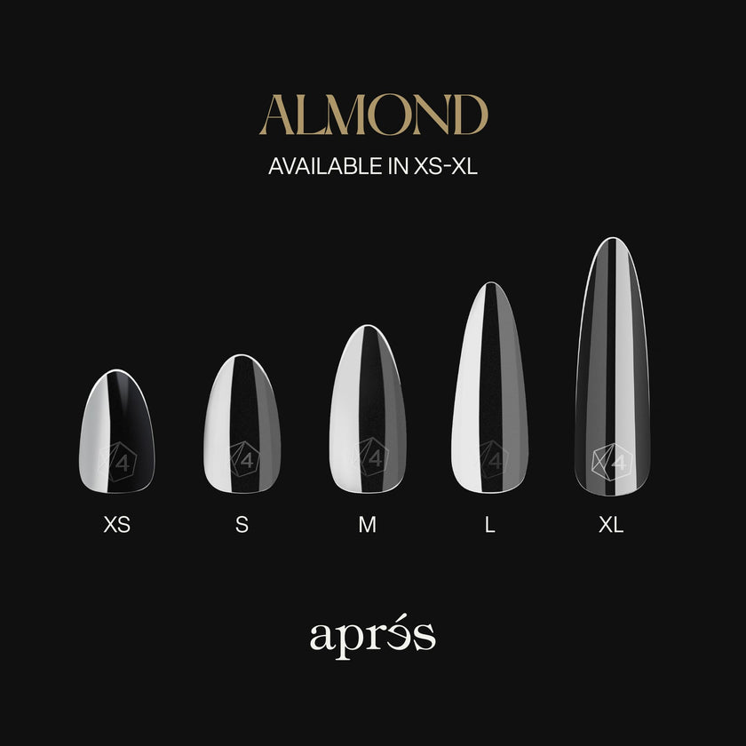 APRÉS Gel-X® Almond Box of Nail Tips | 280 Soft Gel Nail Tips, 14 Sizes 00-9 | Half-sizes Included (Natural Almond Medium, 280 Count) 🍁 All In One Marketplace Canada