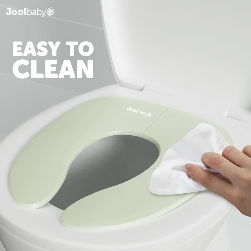 Jool Baby Folding Travel Potty Training Seat for Toddlers, Fits Round & Oval Toilets, Non-Slip Suction Cups, Includes Free Travel Bag (Sage) 🍁 All In One Marketplace Canada