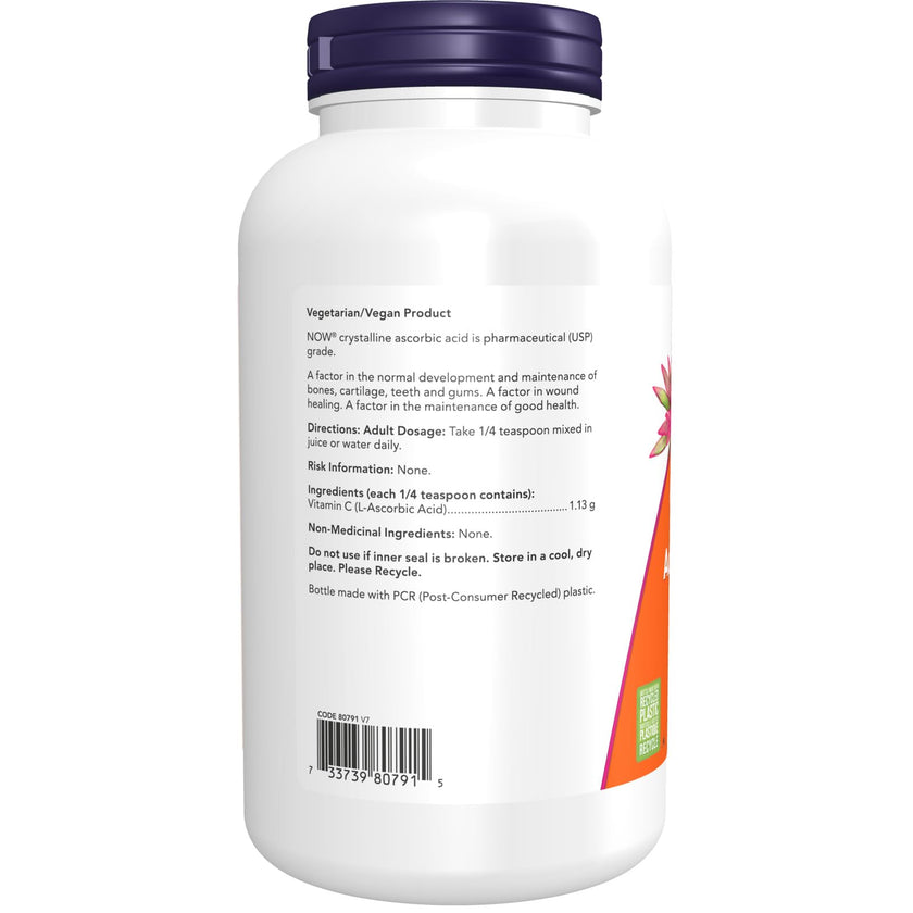 NOW Supplements, Vitamin C Crystals (Ascorbic Acid), Antioxidant Protection, 454g 🍁 All In One Marketplace Canada