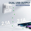 USB Charger Block, 2 Pack Dual Port USB Wall Plug 2.1A Power Adapter Charging Block for Phone 14 13 12 11 Pro Max SE XS XR X 8 7 6 Plus, Pad, Galaxy, Tablet, Android Phone 🍁 All In One Marketplace Canada