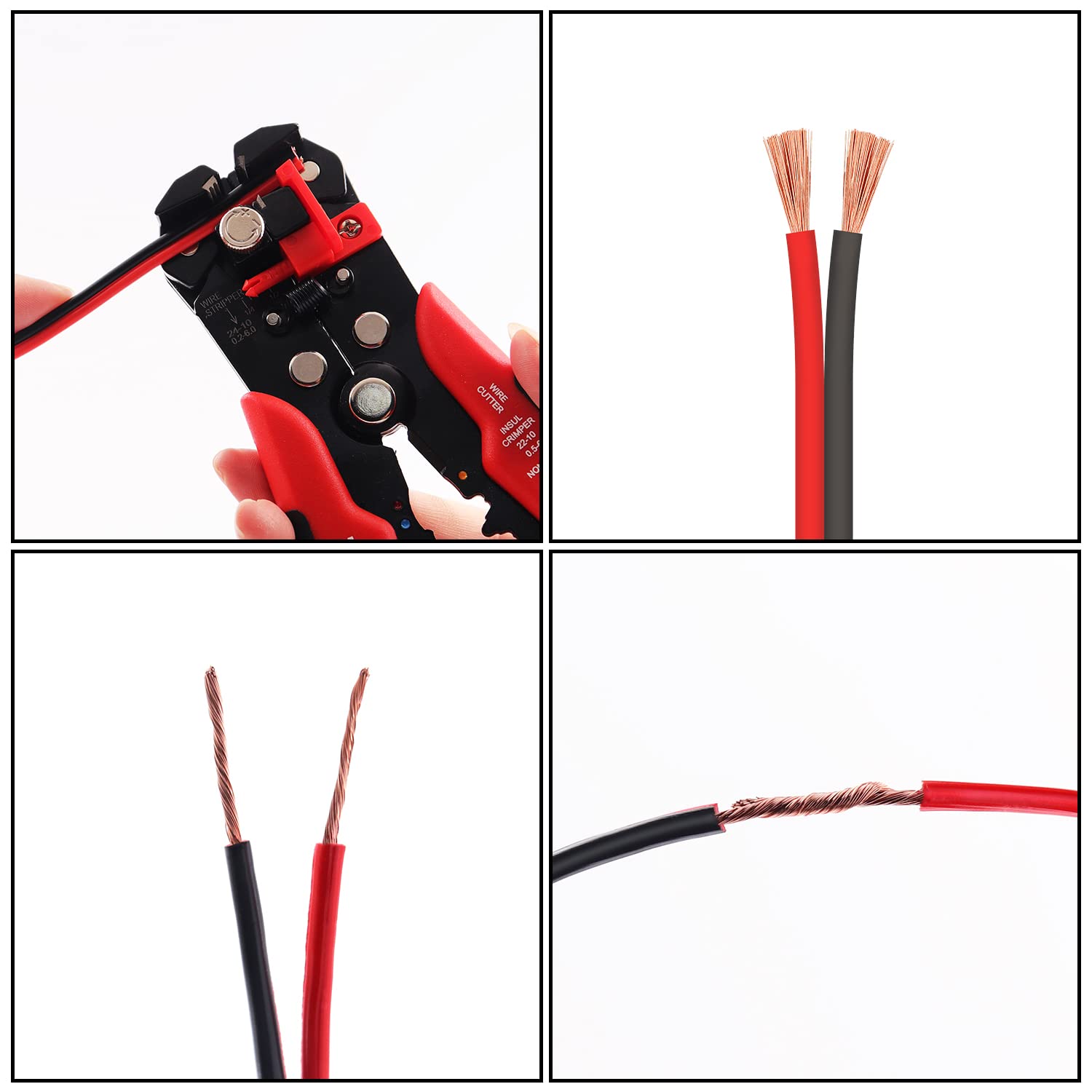 VIABRICO 14AWG 100FT Electrical Wire Cable 2 Conductors Red Black Cable Hookup LED Lighting Strips Flexible Wire Extension Cord 14 Gauge Copper Clad Aluminum Copper Wire 12V/24V DC Cable 🍁 All In One Marketplace Canada