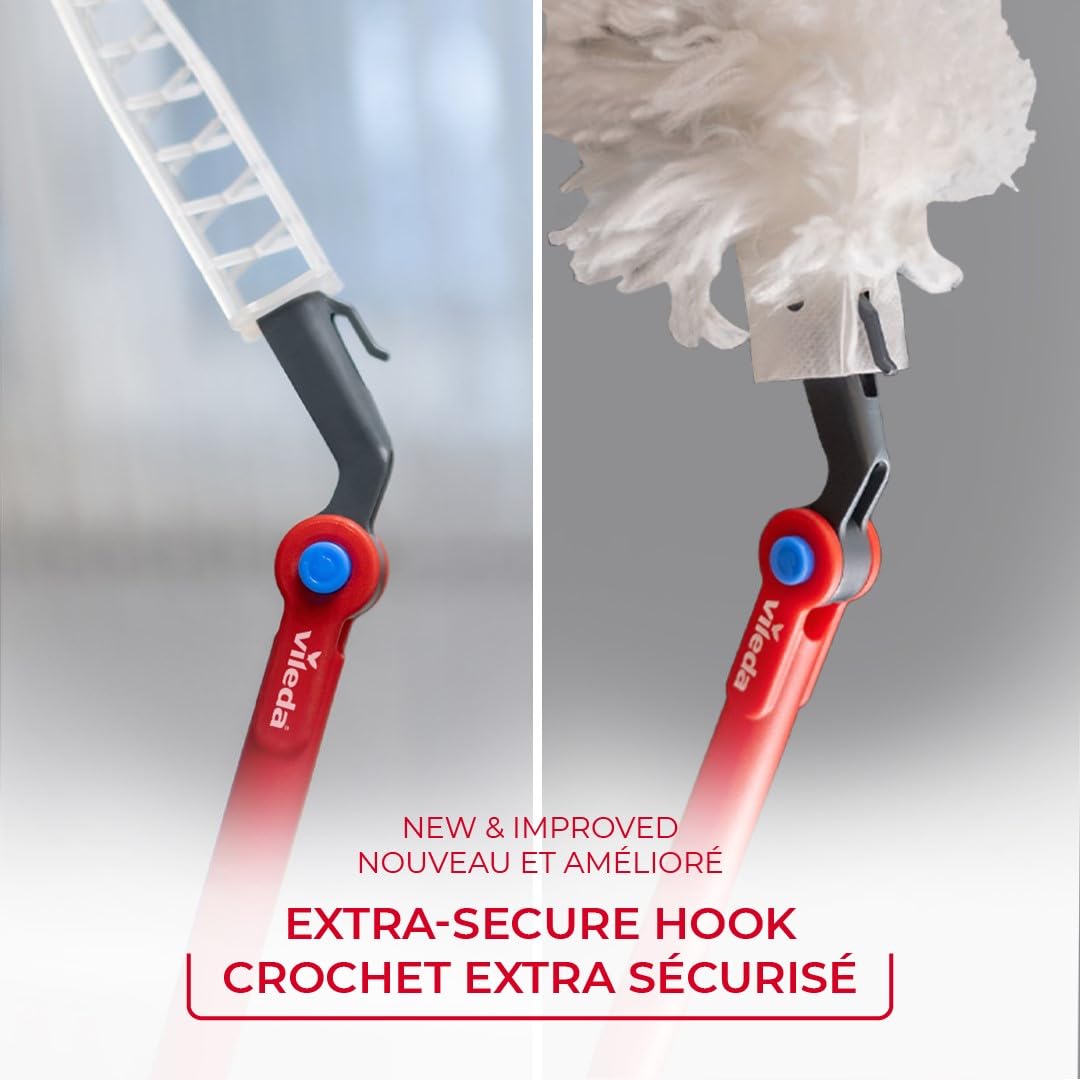 Vileda Duster | Flex & Catch Heavy Duty Dusting Kit with 15 Disposable Duster Refills | Extendable 3 Ft Handle with Secure Hook | Traps 3X More Dust Than Feather Dusters 🍁 All In One Marketplace Canada