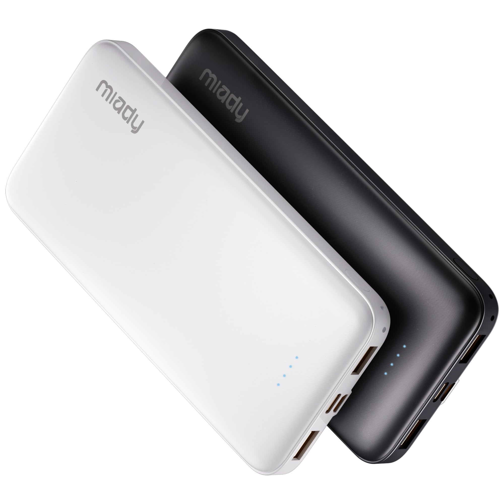 Miady 2-Pack 10000mAh Dual USB Portable Charger, Slim USB-C Power Bank, Travel Battery Pack 3 Outputs 2 Inputs Compatible with iPhone 17/16/15/14 Galaxy S24/22 Google iPad Android etc 🍁 All In One Marketplace Canada