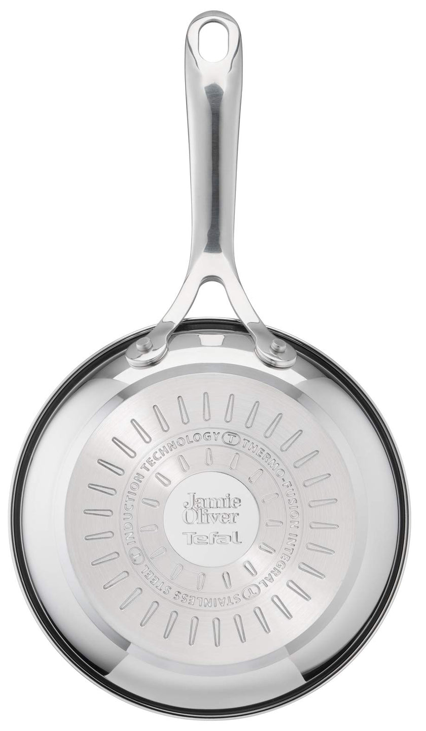 Jamie Oliver by Tefal Cooks Direct, Stainless Steel Pan Set, Frying Pans Nonstick Set 3 Pcs (20/24/28cm) (8/9/11 Inches), Induction Cookware with Even Heating 🍁 All In One Marketplace Canada