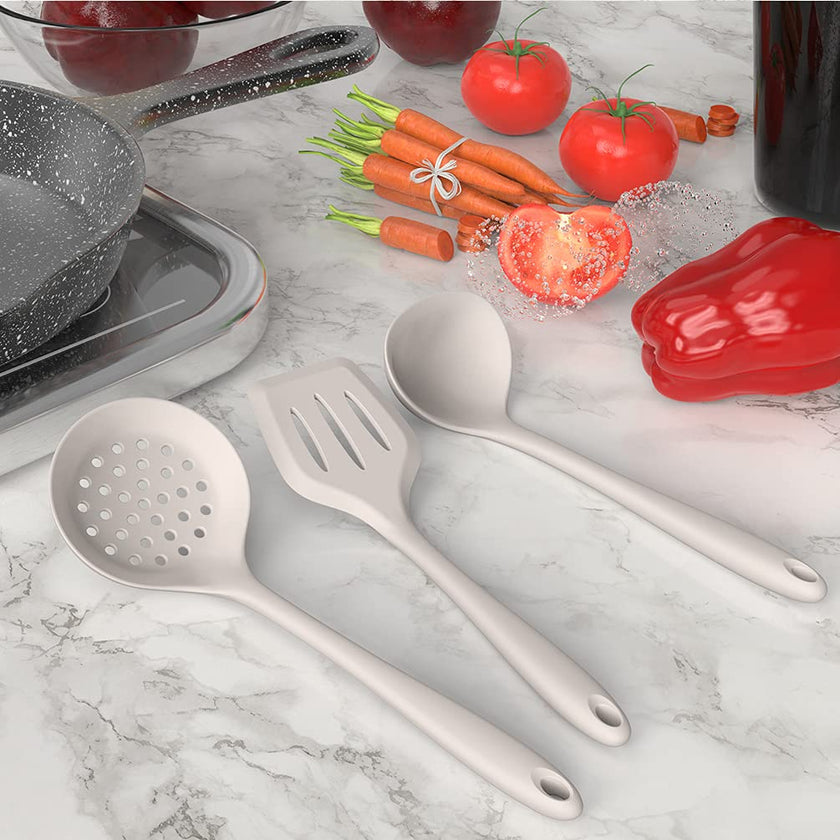 Silicone Cooking Utensils Set - 446°F Heat Resistant Kitchen Utensils,Turner Tongs,Spatula,Spoon,Brush,Whisk,Kitchen Utensil Gadgets Tools Set for Nonstick Cookware,Dishwasher Safe (BPA Free) 🍁 All In One Marketplace Canada