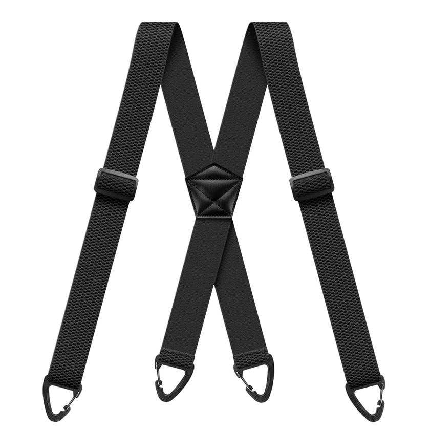 Suspenders for Men Heavy Duty Mens Suspenders Elastic 1.5-inch Braces Adjustable with 4 Plastic Snap Loop for Jeans Pants Outdoor Work Wedding Black 🍁 All In One Marketplace Canada