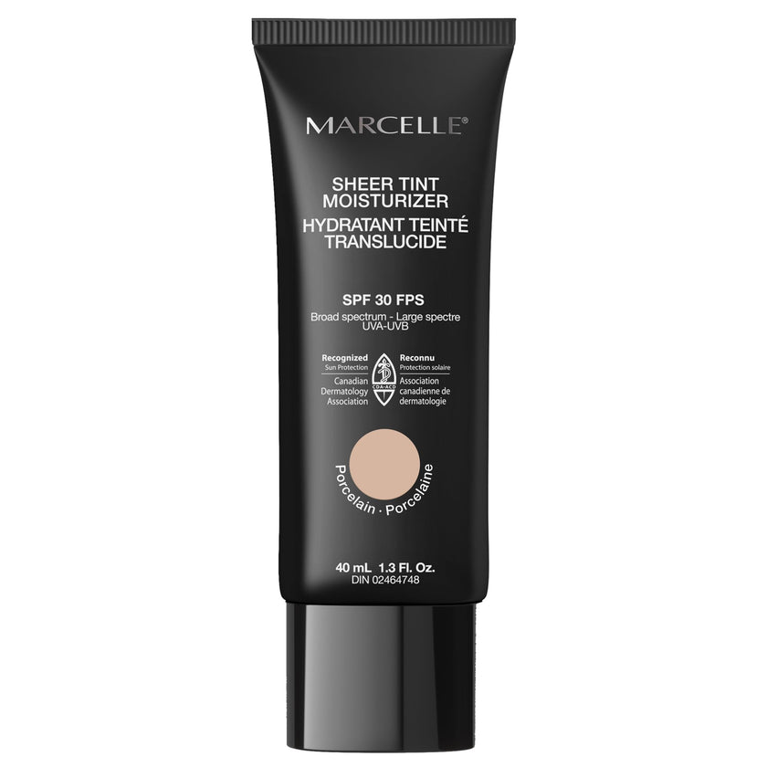 Marcelle Sheer Tint Moisturizer SPF 30, Porcelain, with Hyaluronic Acid and Aloe, Hypoallergenic, Non-Comedogenic, Fragrance-Free, Paraben-Free, Oil-Free, 40 mL 🍁 All In One Marketplace Canada