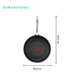 Jamie Oliver by Tefal Nonstick Coated Stainless Steel Pan 11-Inch, Induction Compatible, Oven Safe up to 500°F, Chef's Stainless Steel Skillet, Non Stick Frying Pans, Silver 🍁 All In One Marketplace Canada