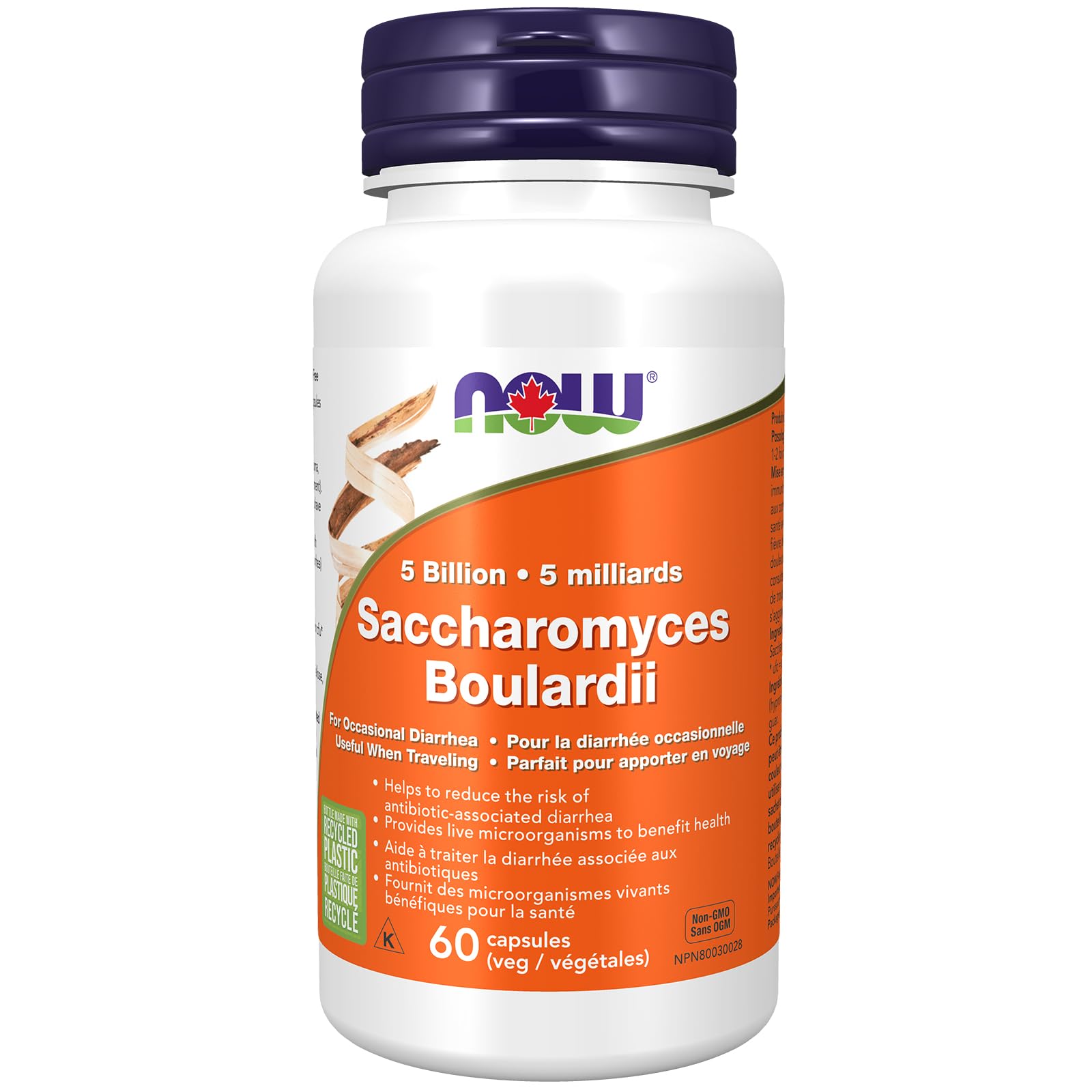 NOW Supplements, Saccharomyces Boulardii, 5 Billion CFU Probiotic, 60 Veg Capsules 🍁 All In One Marketplace Canada