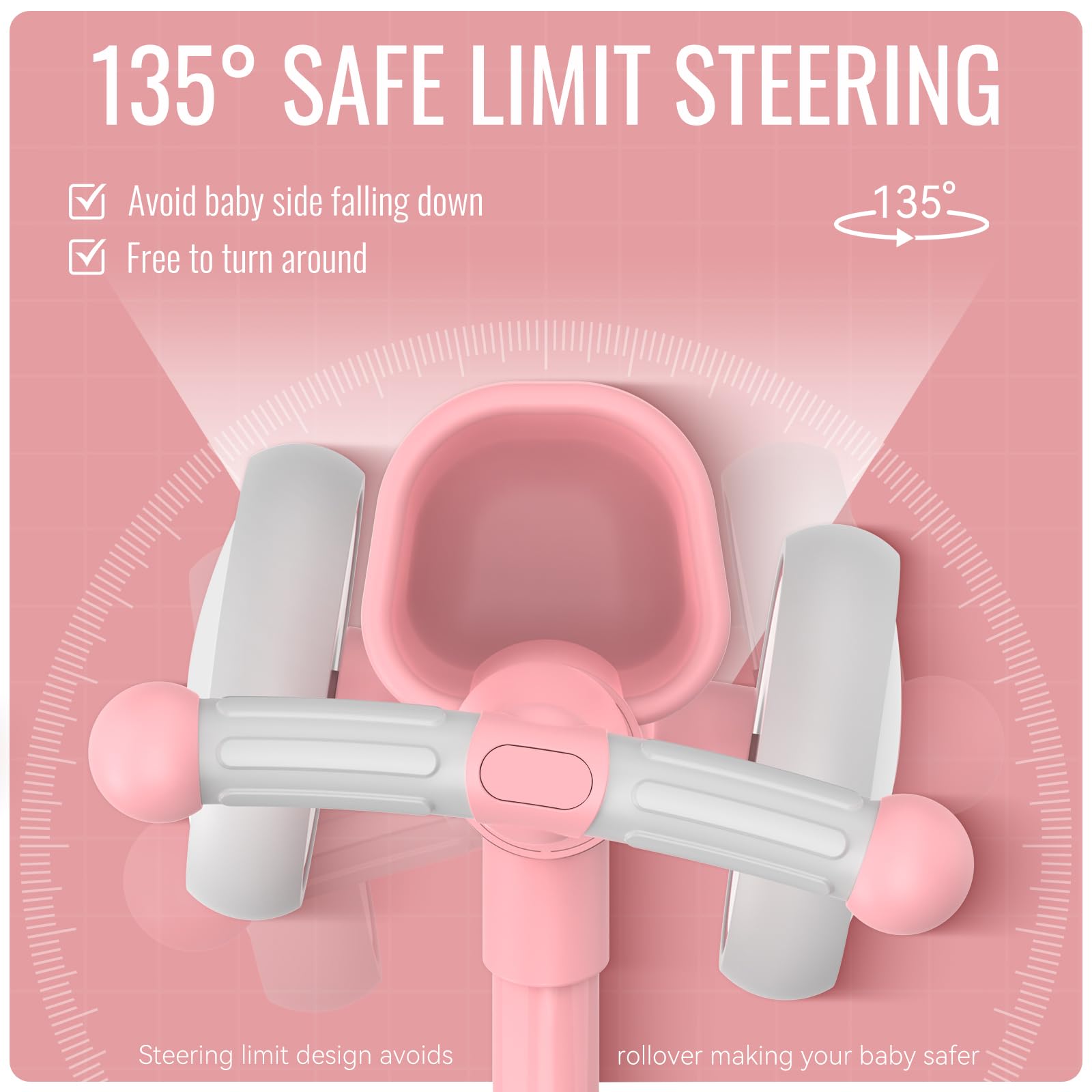 Umatoll Baby Balance Bike Toys for 1 Year Old Girls Gifts, Adjustable Seat Baby Walker, First Birthday Gifts, 12-24 Months Toddler Ride on Toys with Removable Basket, Pink 🍁 All In One Marketplace Canada
