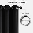 Joydeco Blackout Curtains 84 Inch Length 2 Panels Set, Thermal Insulated Long Curtains& Drapes 2 Burg, Room Darkening Grommet Drapes for Living Room Bedroom Window (W52 x L84 Inch, Black) 🍁 All In One Marketplace Canada