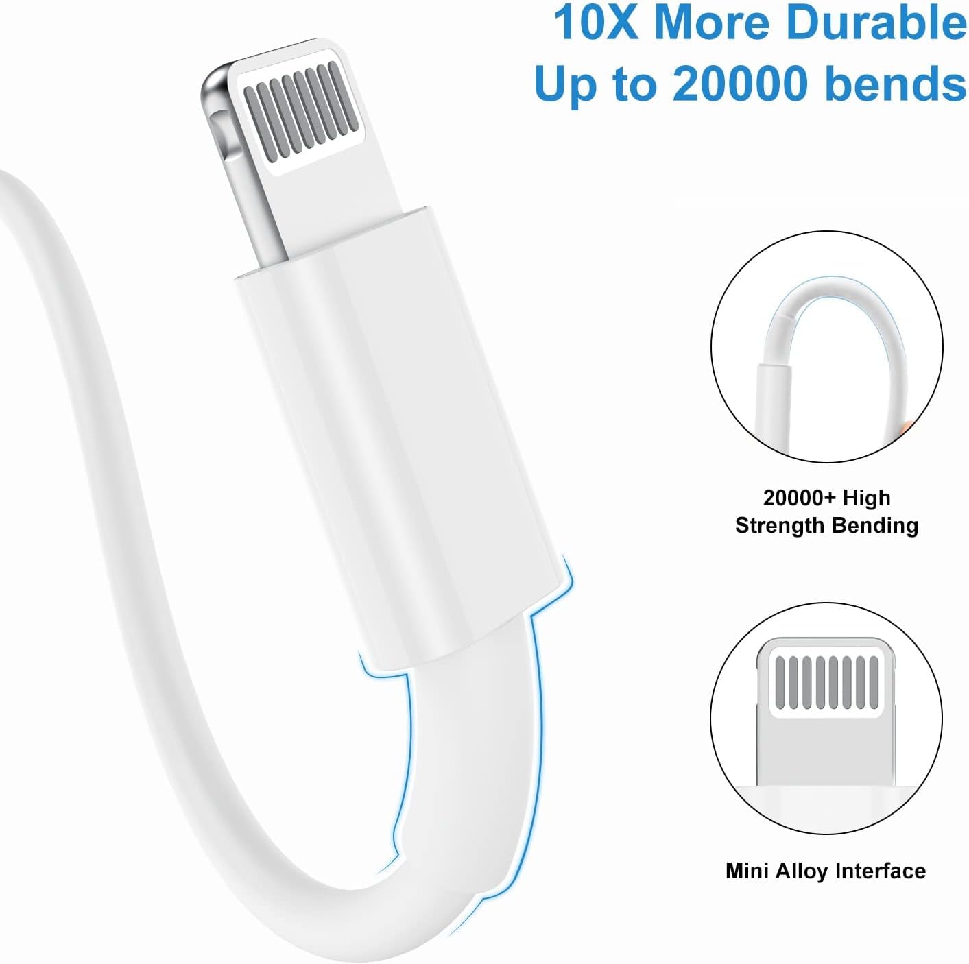 QZIIW 2 Pack [Apple MFI Certified],iPhone Fast Charger Cable 3 FT,USB to Lightning Cable 3 Foot Fast Charge Data Transfer 3 Feet Power Cord for iPhone 14 13 12 11 Pro Max Mini XR XS X 9 8 7Plus ipad 🍁 All In One Marketplace Canada