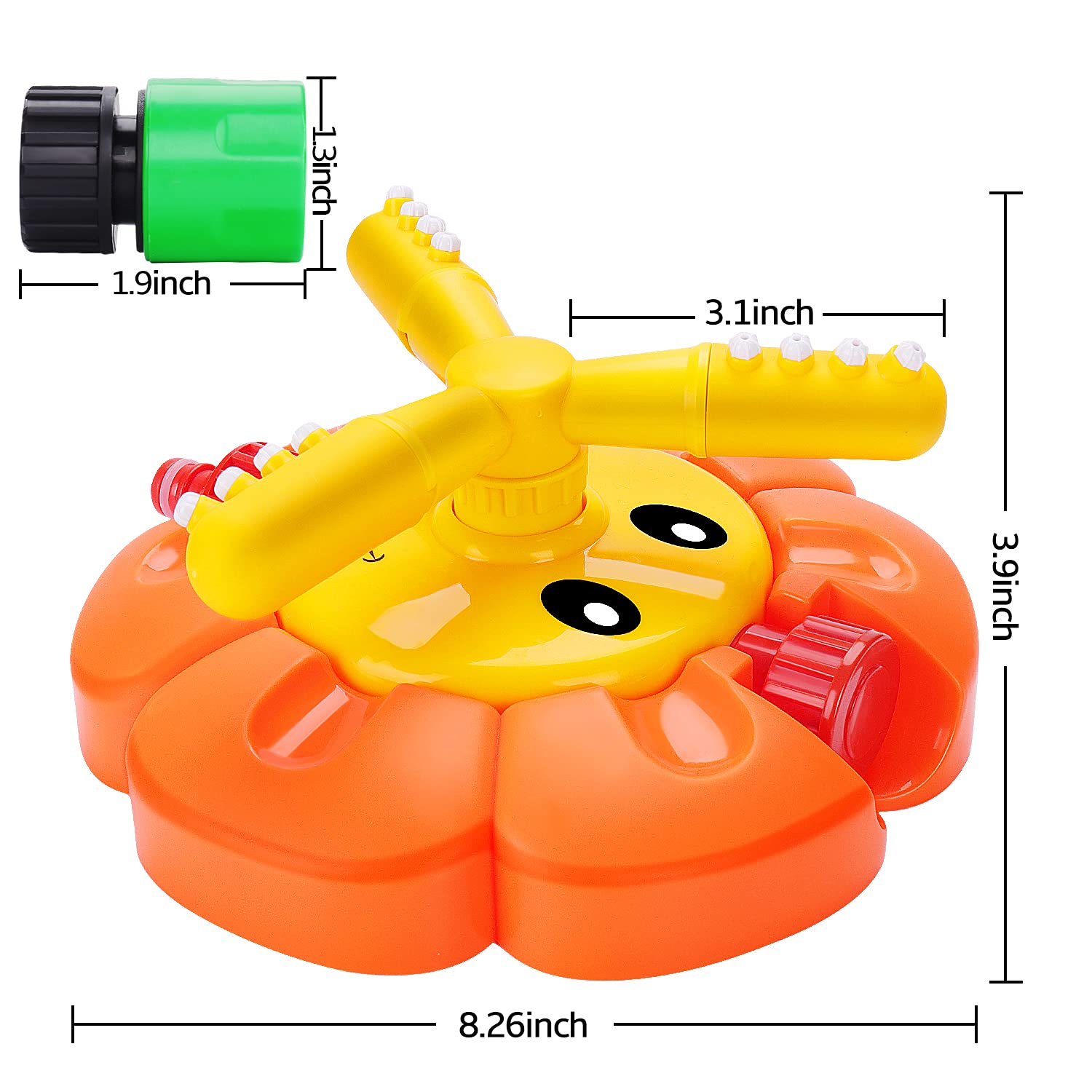 Water Sprinkler for Kids Toddlers Sprinklers with Roating Spray Nozzles Attaches Garden Water Hose Outdoor Play Outside Toys 3-4 Summer Backyard Lawn Game Yard Water Toy for Kids 3-5 4-8 Boy Girl 🍁 All In One Marketplace Canada