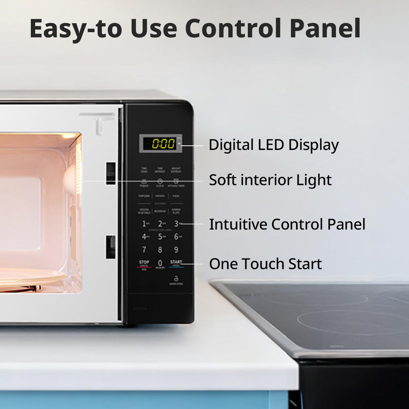 COMFEE' CM-M201K(BK) Countertop Microwave Oven with Express Cook, 6 Preset Menus and Kitchen Timer, 20L, 700W, Black 🍁 All In One Marketplace Canada