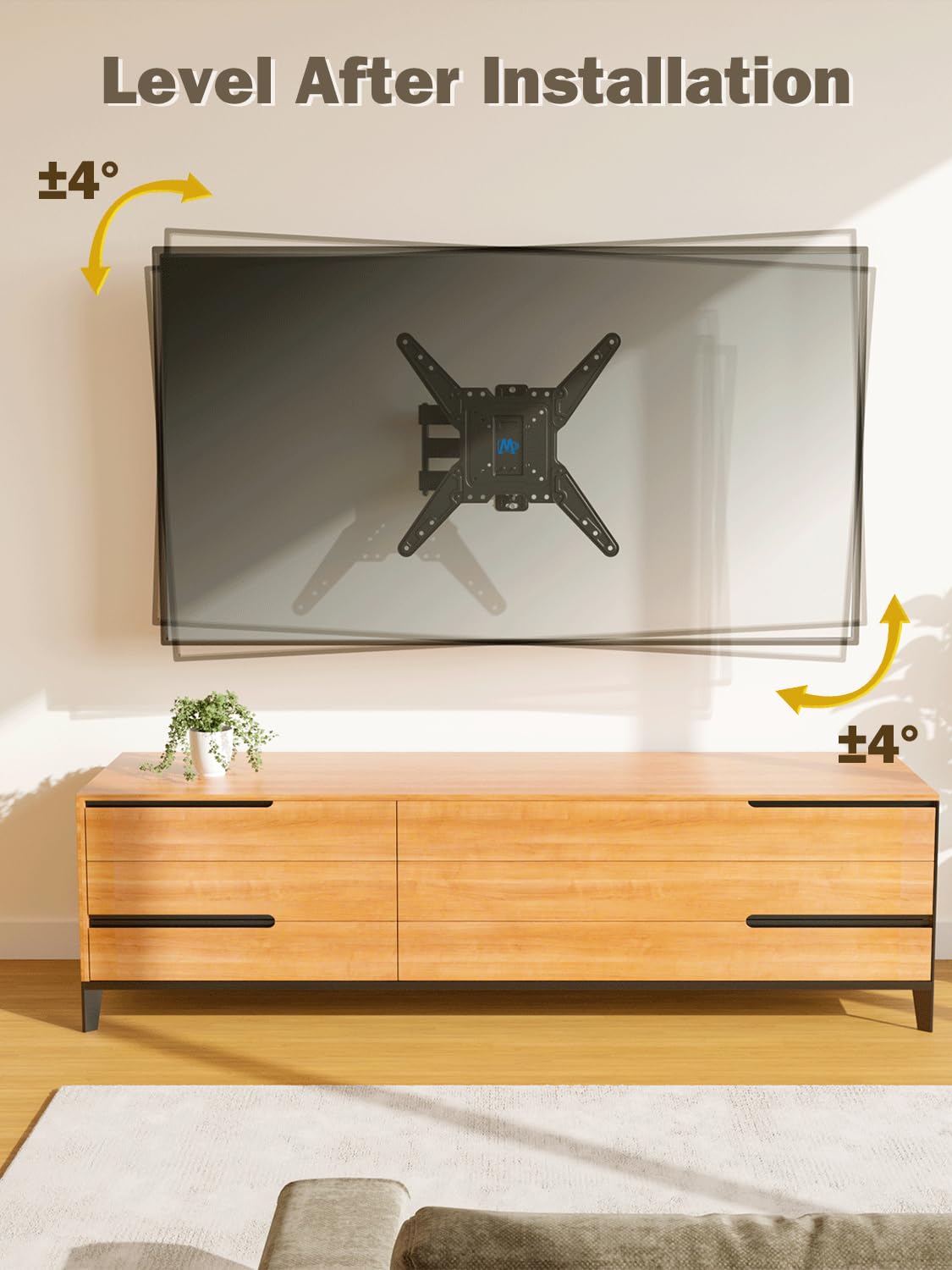 Mounting Dream TV Mount for Most 26-55 Inch TVs, Full Motion TV Wall Mount with Perfect Center Design on Single Stud Articulating Mount Max VESA 400x400mm up to 77 LBS, MD2413-MX 🍁 All In One Marketplace Canada