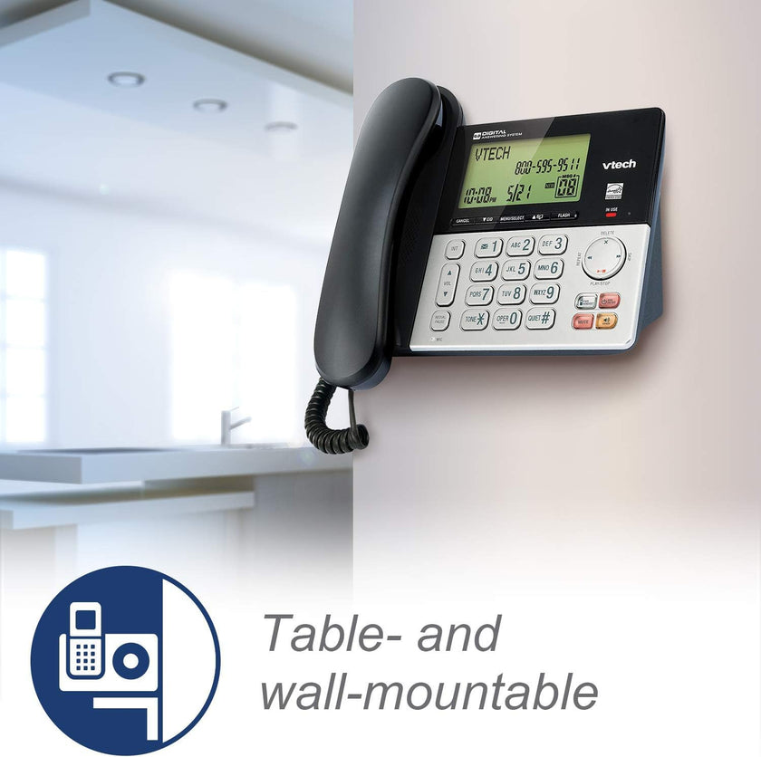 VTech CS6949-2 DECT 6.0 Corded/2-Cordless Telephone System, Black/Silver 🍁 All In One Marketplace Canada