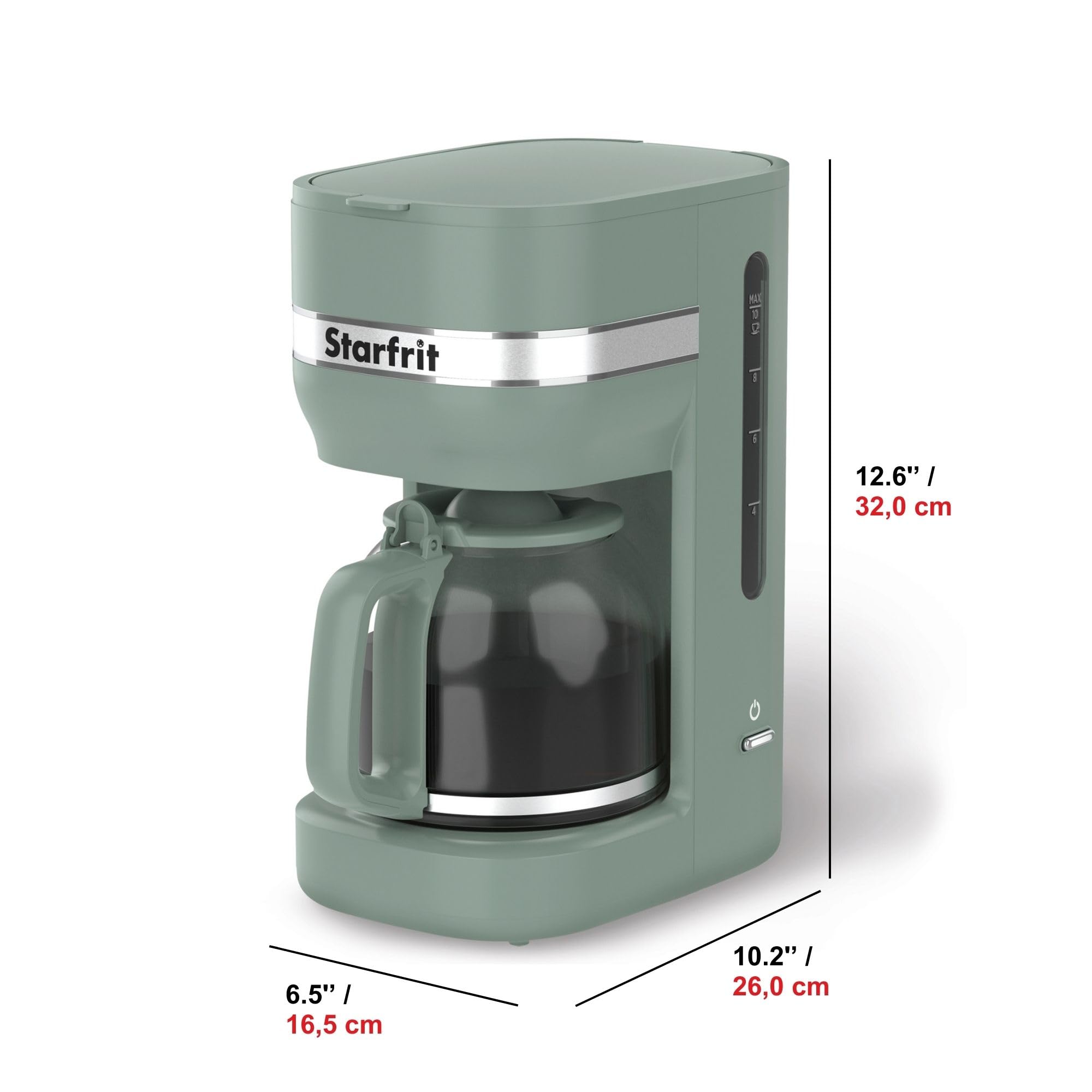 Starfrit 10-Cup Coffee Maker – Keep Warm Function – Reusable Filter Basket – Easy to clean – 900W – Sage 🍁 All In One Marketplace Canada