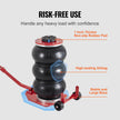 VEVOR Air Jack, 3 Ton/6600 lbs Triple Bag Air Jack, Airbag Jack with Six Steel Pipes, Lift up to 17.7 inch/450 mm, 3-5 s Fast Lifting Pneumatic Jack, with Long Handles for Cars, Garages, Repair, (Red) 🍁 All In One Marketplace Canada