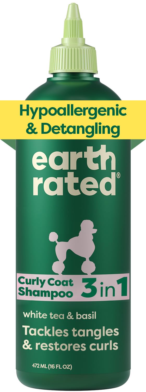 Earth Rated (A Canadian Company), 3-in-1 Detangling Dog Shampoo and Conditioner, Deodorizing Oatmeal Shampoos for Dogs and Puppies, Great for Smelly Pets, White Tea and Basil Scent, 473 ml 🍁 All In One Marketplace Canada
