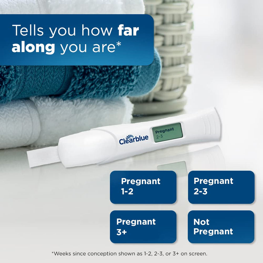 Clearblue Digital Pregnancy Test With Weeks Indicator, The Only Test That Tells You How Many Weeks, 2 Digital Tests (Pack of 1) 🍁 All In One Marketplace Canada