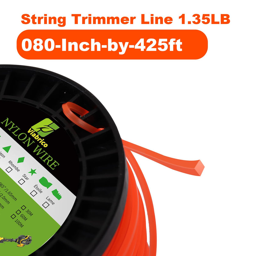 VIABRICO 0.080 Inch Trimmer Line, 0.080