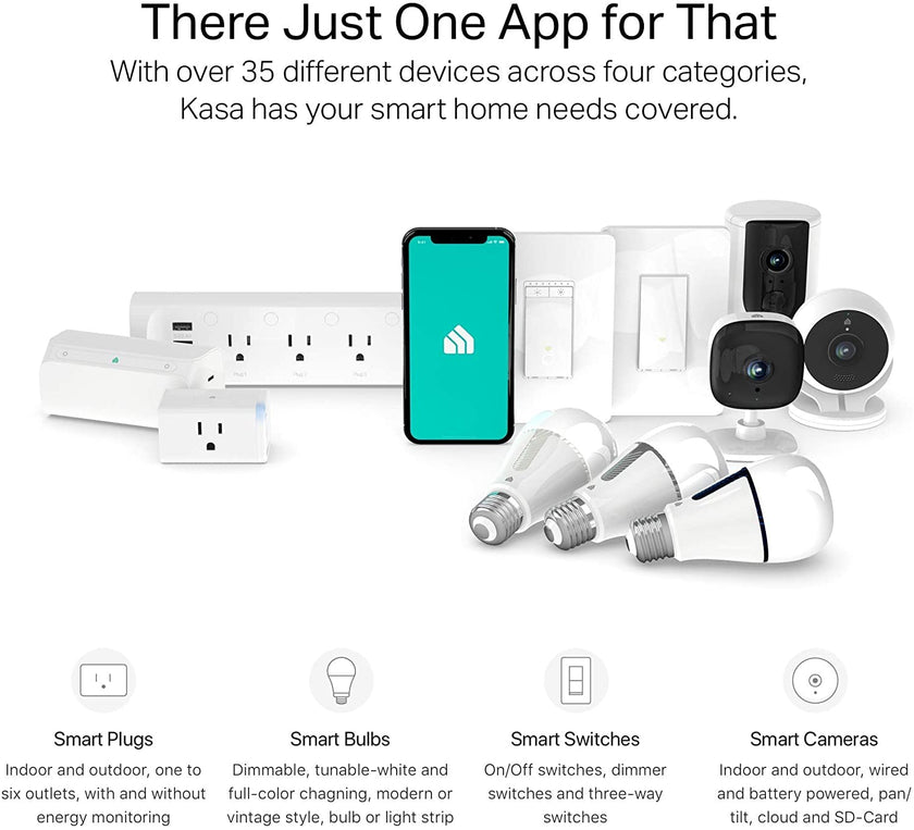 Kasa Smart Plug Power Strip by TP-Link (KP303) - Surge Protector with 3 Smart Outlets and 2 USB Ports, Works with Alexa Echo and Google Home, 2.4 Ghz Wifi Required, No Hub Required 🍁 All In One Marketplace Canada