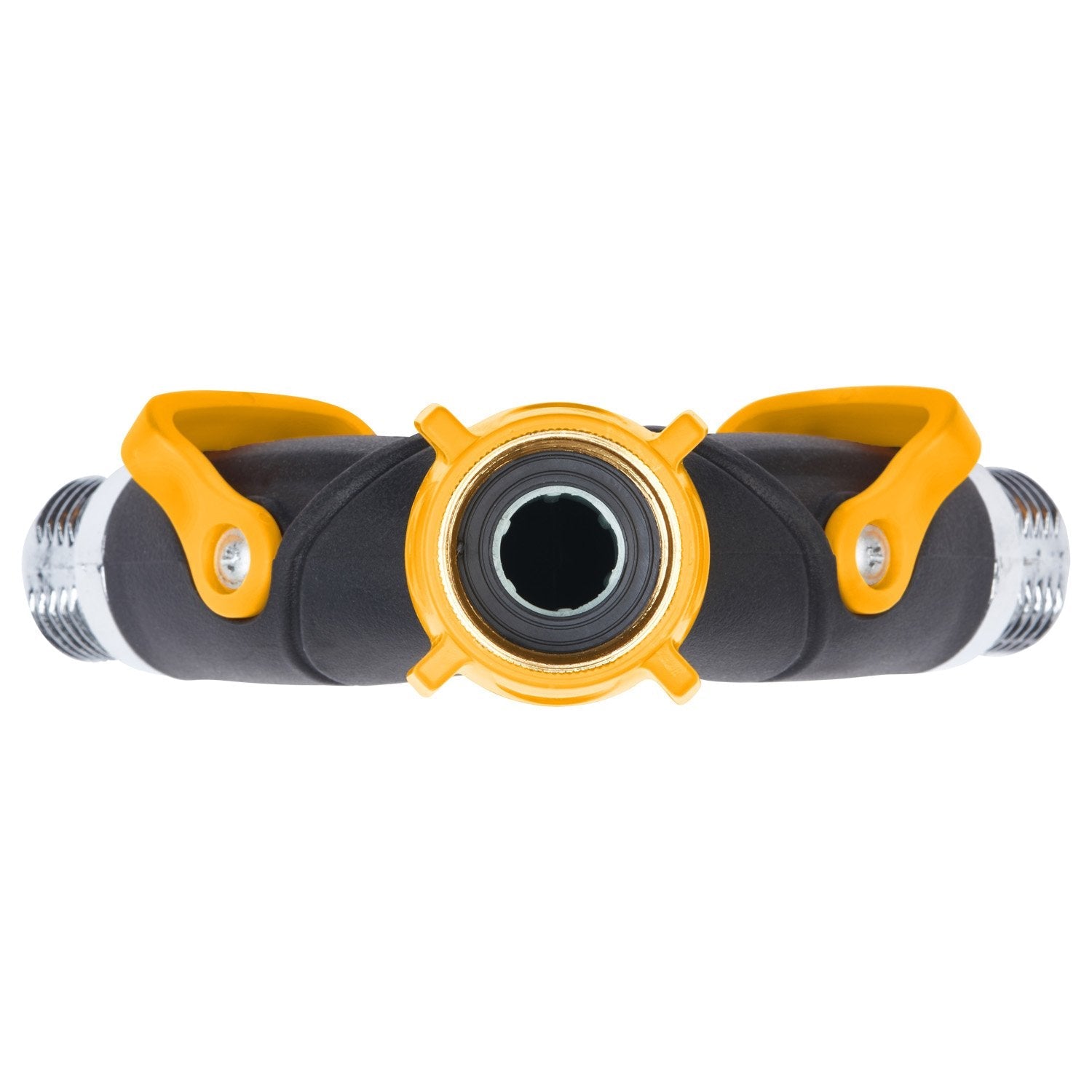 Melnor 65170AMZ 2 Way Lever Flow Through Valve Connector Bundle, Yellow, Black 🍁 All In One Marketplace Canada