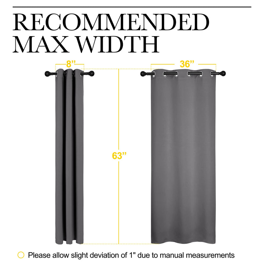 NICETOWN Blackout Curtains 2 Panels for Bedroom- Thermal Insulated Grommet Blackout Curtains 63 Inches Long for Living Room/Kitchen Rideaux occultants (2 Panels, W42 x L63 -Inch,Grey) 🍁 All In One Marketplace Canada