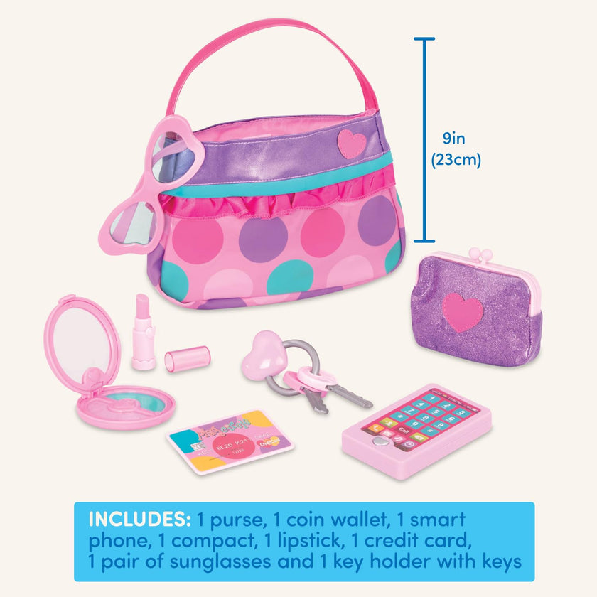 Battat Toy Purse, Play Circle Princess Purse Set, Dress-Up Play, Playset 🍁 All In One Marketplace Canada