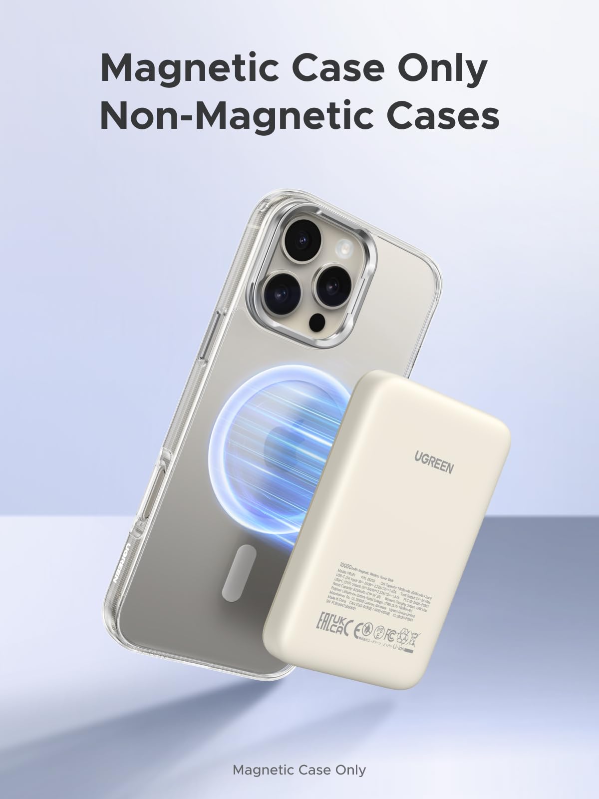 UGREEN 10000mAh PD 20W Magnetic Portable Charger, 7.5W Wireless Charging wiht Built-in USB C in/Out Battery Pack, Power Bank with 0.5M Cable Compatible with Magsafe, iPhone 16/15 Pro Max, White 🍁 All In One Marketplace Canada