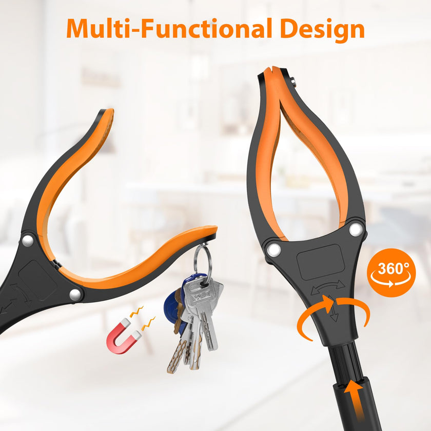 REWKCY 32in/83cm Grabber Reacher Tool 2-Pack, Foldable Reacher Grabber with 360° Rotating Jaw & Magnet, Heavy Duty Pick Up Stick for Seniors 🍁 All In One Marketplace Canada