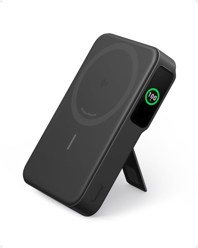 Anker MagGo Power Bank, Qi2 Certified 15W Ultra-Fast MagSafe-Compatible Portable Charger, 10,000mAh Battery Pack with Smart Display, Foldable Stand, for iPhone 17/16/15/14/13/12 (USB-C Cable Included) 🍁 All In One Marketplace Canada