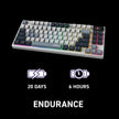 MSI Forge GK600 TKL W Sky US 2.4GHz Wireless (MS-8ZA9 and WD02), Bluetooth RGB Lighting Gaming Keyboard with 1.06-inch Display, 4000mAh 🍁 All In One Marketplace Canada