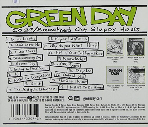 Green Day / 1,039/Smoothed out Slappy Hours - CD (Used)
