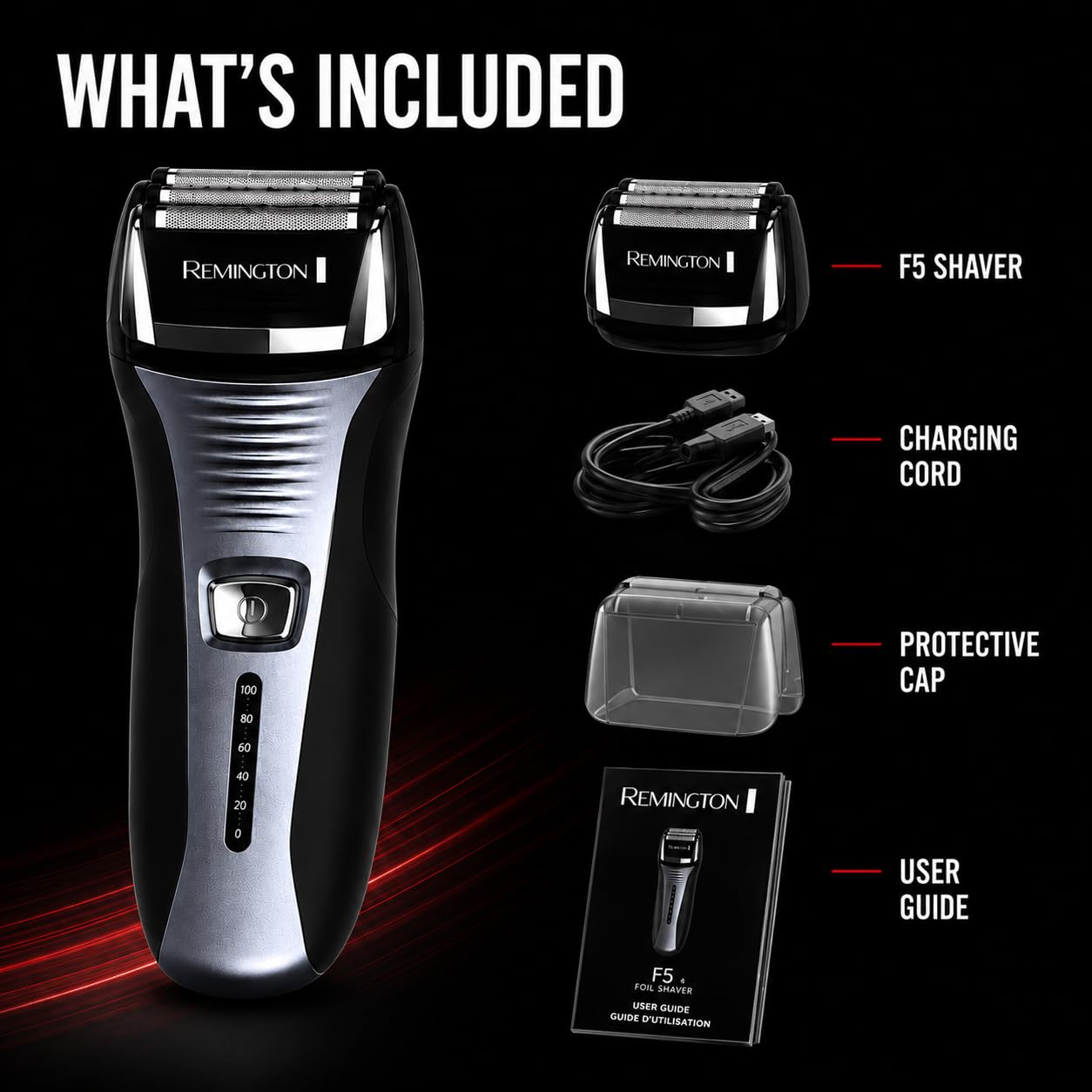 Remington F5-5800 Foil Shaver, Men's Electric Razor, Electric Shaver, Black 🍁 All In One Marketplace Canada
