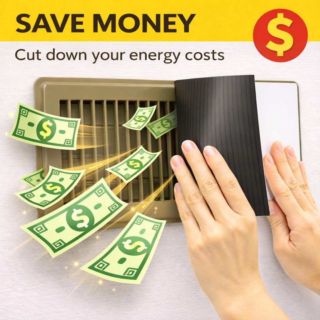 MagX Magnetic Vent Cover, 5.5 x 12 Inch, 3 Sheets, Ultra Thick 60 mil, Flexible Anisotropic Magnet, for Air Registers or Floor Air Vents, RV, Home HVAC, AC, Home Must Buy (MVAC-5512) 🍁 All In One Marketplace Canada