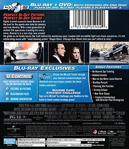 The Bourne Ultimatum - Blu-Ray/DVD (Used)