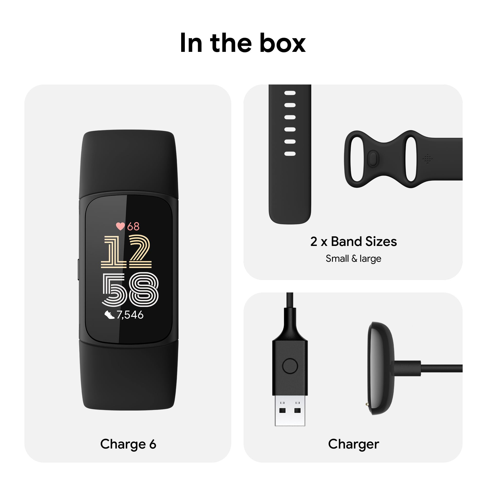 Google Fitbit Charge 6 Advanced Health and Fitness Tracker with Built-in GPS, Stress Management Tools, Sleep Tracking, 24/7 Heart Rate and more -- Black/Blac 🍁 All In One Marketplace Canada