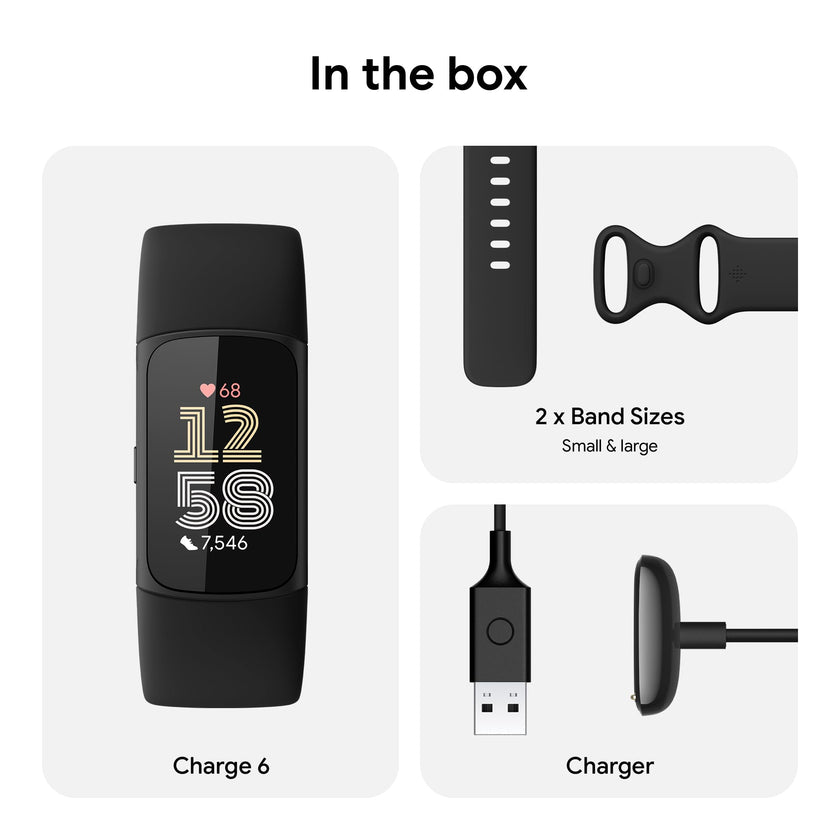 Google Fitbit Charge 6 Advanced Health and Fitness Tracker with Built-in GPS, Stress Management Tools, Sleep Tracking, 24/7 Heart Rate and more -- Black/Blac 🍁 All In One Marketplace Canada