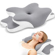 Sleep Apnea Pillow with Neck Pain & Snoring Relief -Orthopedic Cervical Pillow, Ergonomic Contour Memory Foam Pillow for Side,Back,Stomach Sleepers,Dreamers (Gray, Queen Size) 🍁 All In One Marketplace Canada