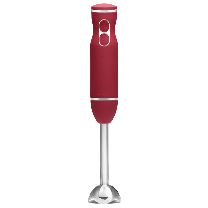 Chefman Immersion Blender, 300W Hand Blender with Stainless Steel Blades, Powerful Electric Ice Crushing 2-speed Control Handheld Food Mixer, Purées, Smoothies, Shakes, Sauces & Soups, Red 🍁 All In One Marketplace Canada