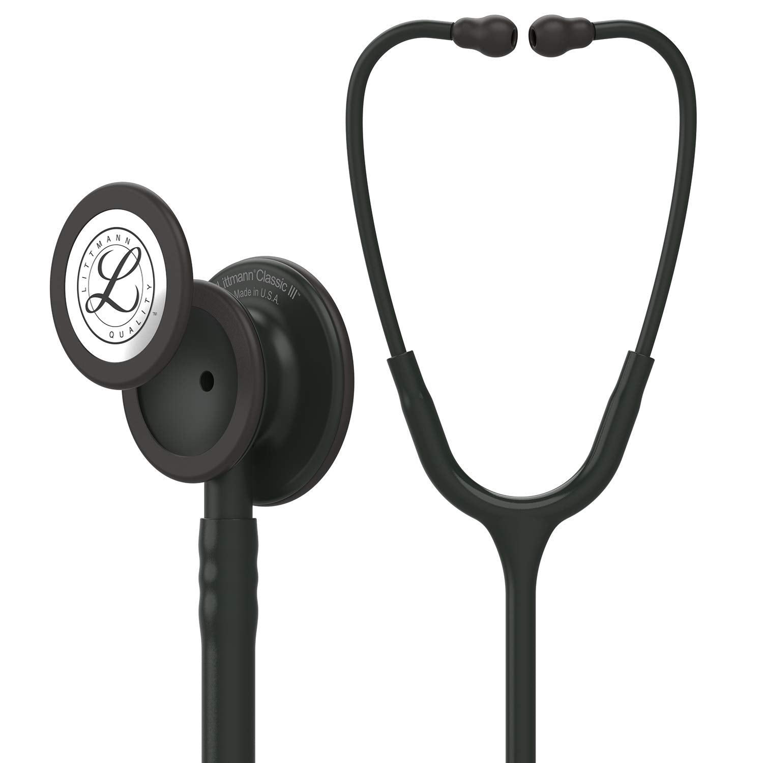 3M Littmann Classic III Monitoring Stethoscope, 5803, More Than 2X as Loud*, Weighs Less**, Stainless Steel Black-Finish Chestpiece, 69 cm (27